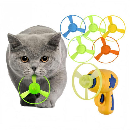 Cat Fetch Toy Automatic Disc Launcher 6 Disc