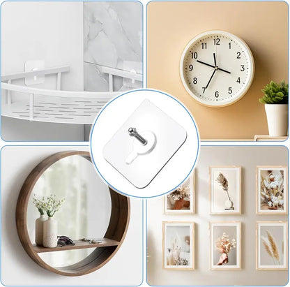 🎁BUY 10 GET 10 FREE 20PCS Adhesive Frame Hooks Wall Mount Self-Adhesive Hooks Suitable for Bathroom and Kitchen Decoration