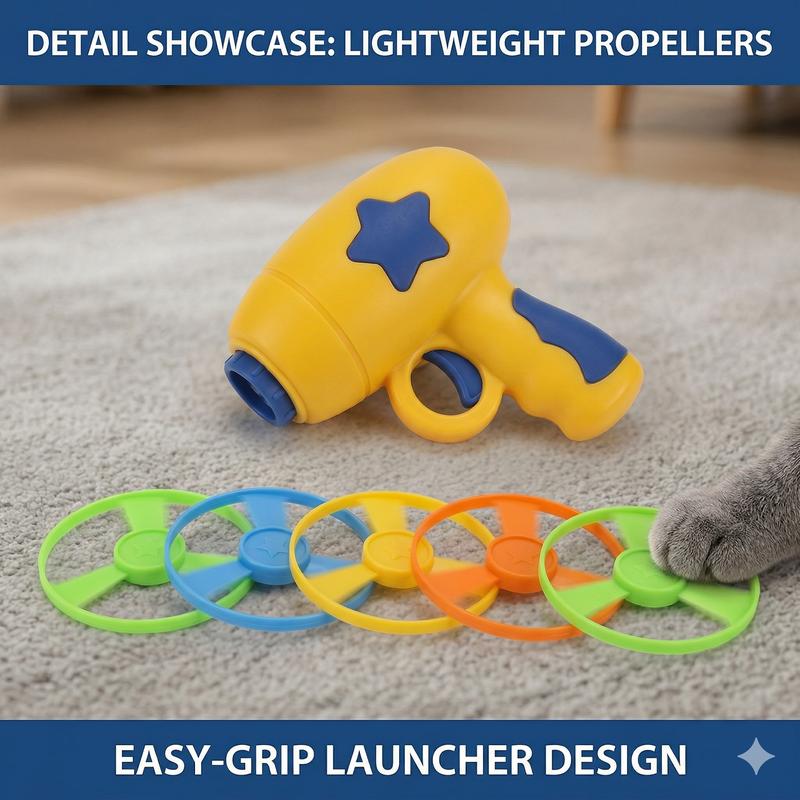 Cat Fetch Toy Automatic Disc Launcher 6 Disc
