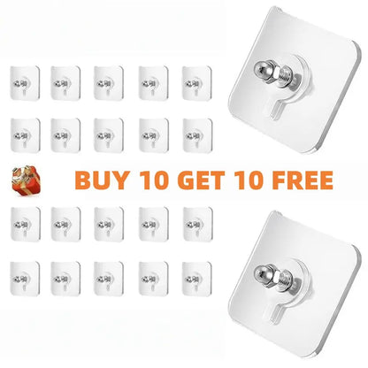 🎁BUY 10 GET 10 FREE 20PCS Adhesive Frame Hooks Wall Mount Self-Adhesive Hooks Suitable for Bathroom and Kitchen Decoration