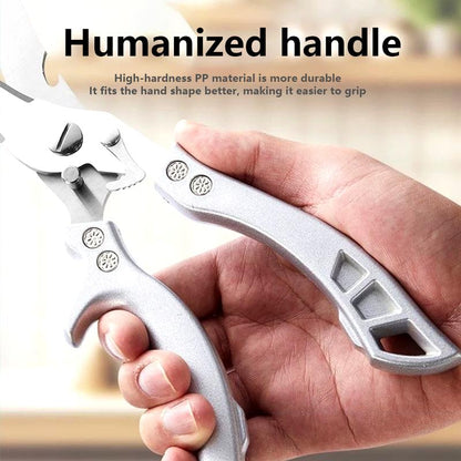 Professional Heavy-Duty Kitchen Shears with Slip Handle & Safety Lock, Stainless Steel, Dishwasher Safe, Meat Cutting, Turkey, Fish, Vegetables, Ergonomic Grip, Home Kitchenware
