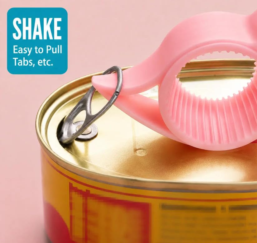 4‑in‑1 Multi‑Function Bottle & Jar Opener, Bunny‑Shaped Kitchen Gadget, Easy‑Grip Tool for Tight Jar, Bottle, Twist‑Cap and Pull‑Tab Cans (blue)