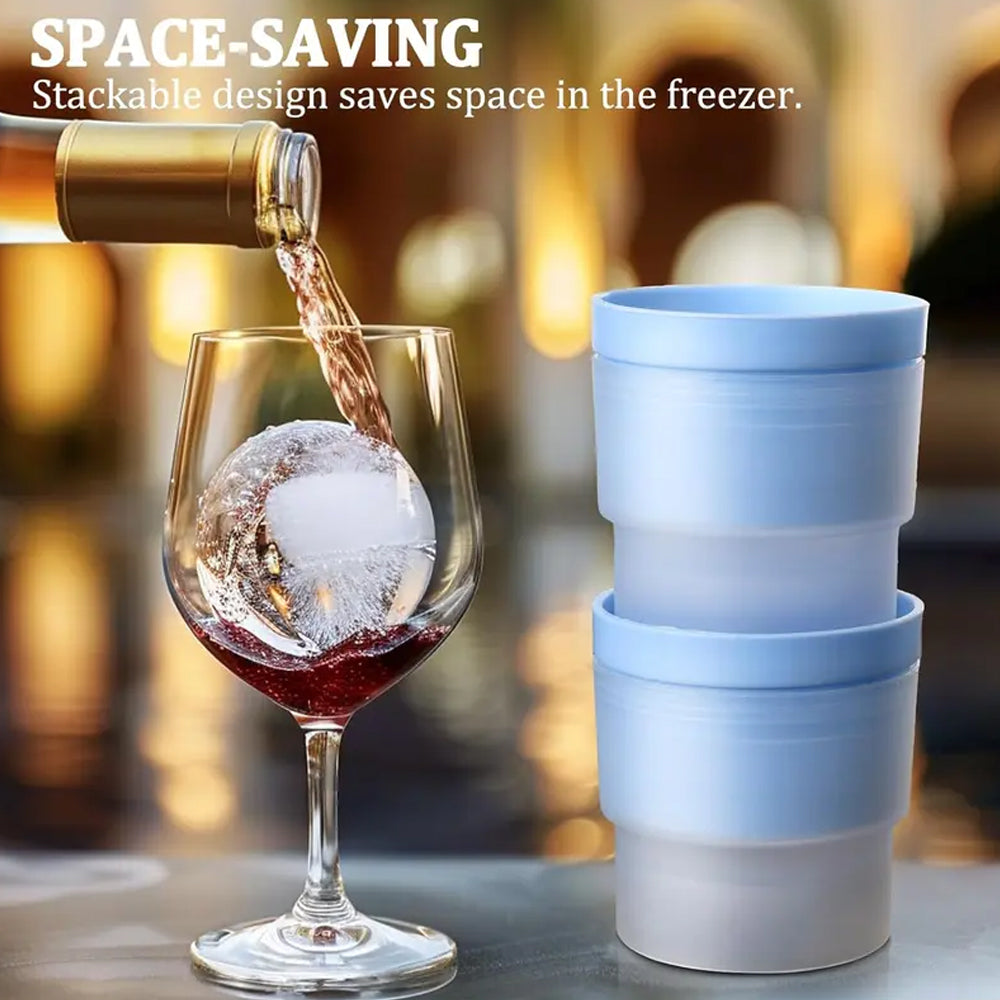 Ice Ball Maker Mold - Set of 3, Round Ice Cube Mold, 2.4 Inch Sphere Ice Cubes for Whiskey, Cocktails, Bourbon