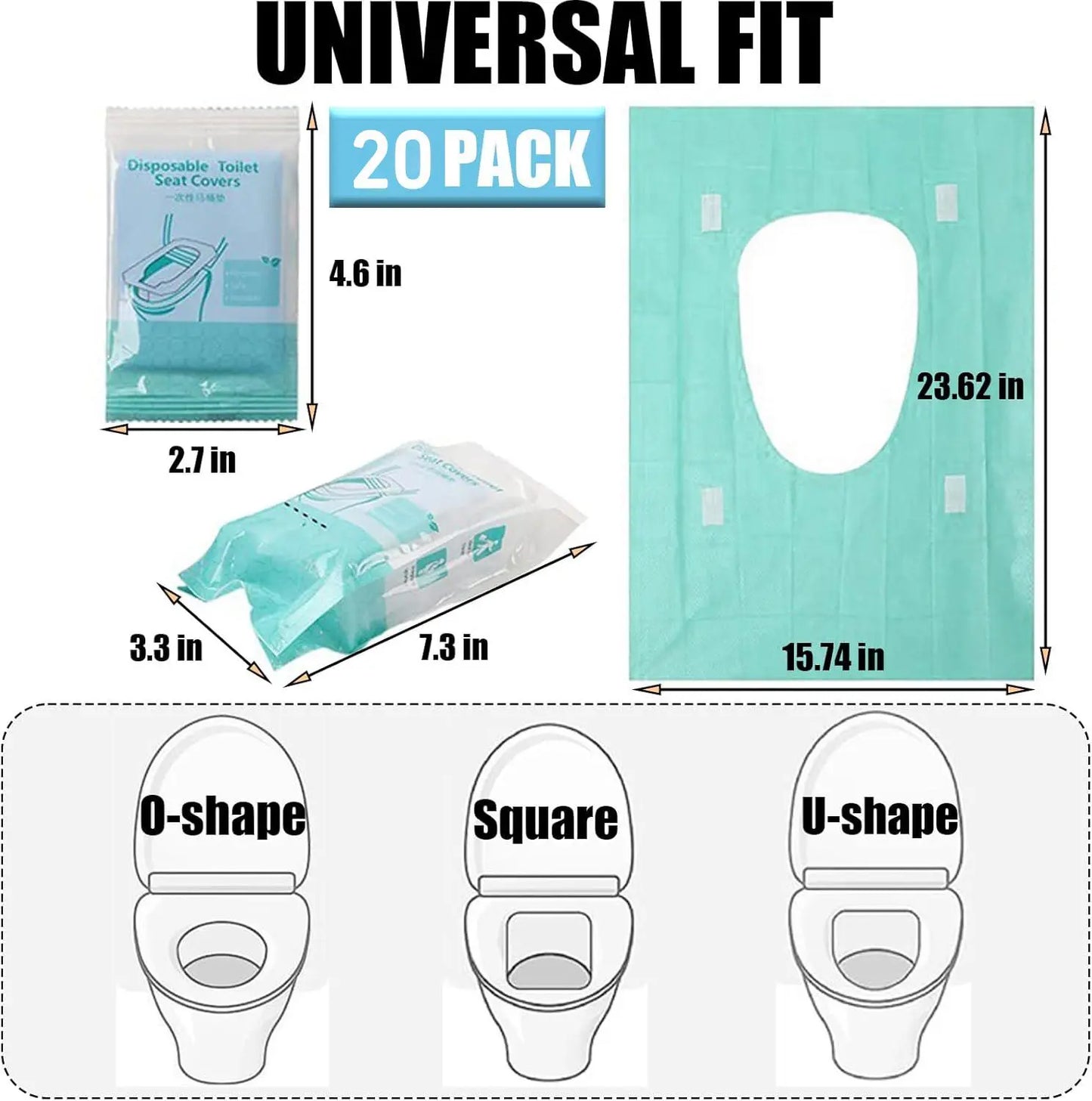 🚽20pcs Disposable Toilet Seat Covers, Toilet Seat Covers Disposable Travel Size 20pcs Disposable Toilet Seat Covers, Gentle Toilet Seat Protectors for Home Bathroom Hotel Salon, Bathroom Accessories, Adults and Kids Room Accessories.