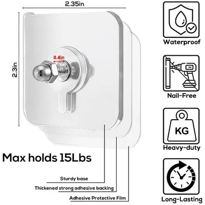 🎁BUY 10 GET 10 FREE 20PCS Adhesive Frame Hooks Wall Mount Self-Adhesive Hooks Suitable for Bathroom and Kitchen Decoration