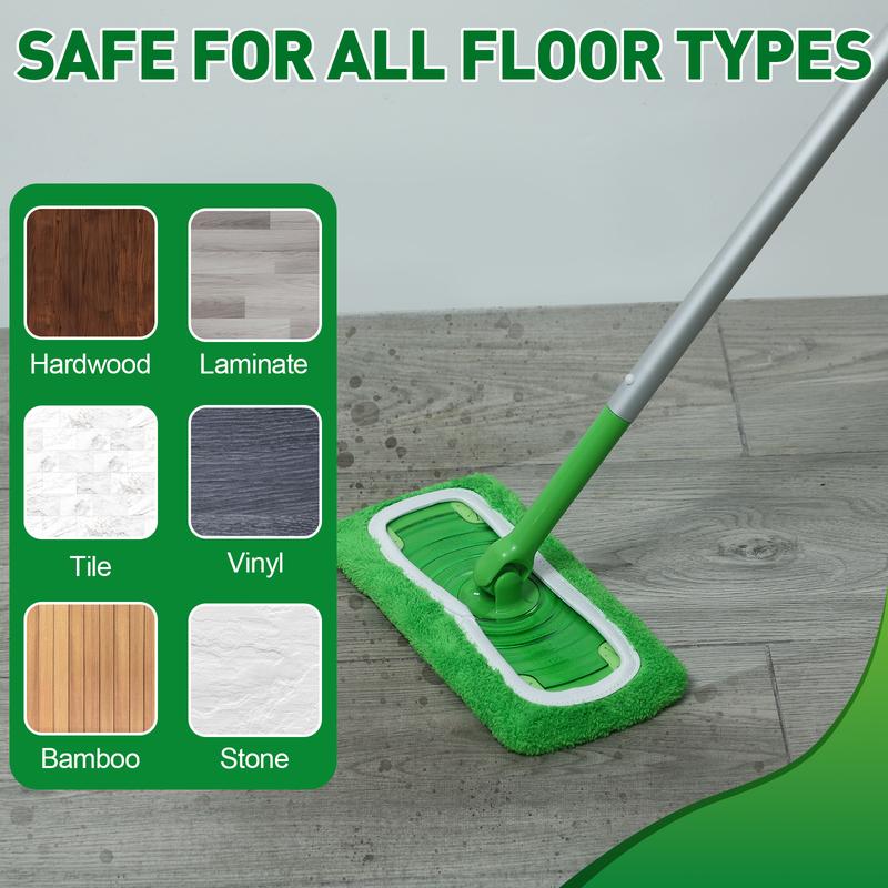 Microfiber Mop Pads Compatible with Swiffer Sweeper Mop Wet and Dry Flat mop Cover Replacement Reusable Sweeping pad Refills Handle Not Include