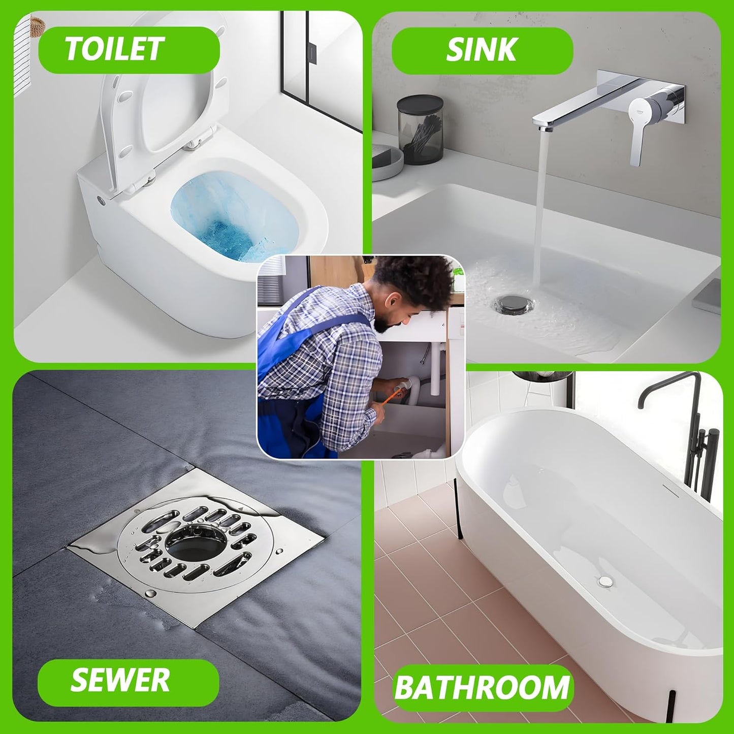 🚿Hair drainage tools, bathroom pipe unclogging tools, sewer plastic pipe cleaners, drainage tools, kitchen sink hoses Barbed Snake.