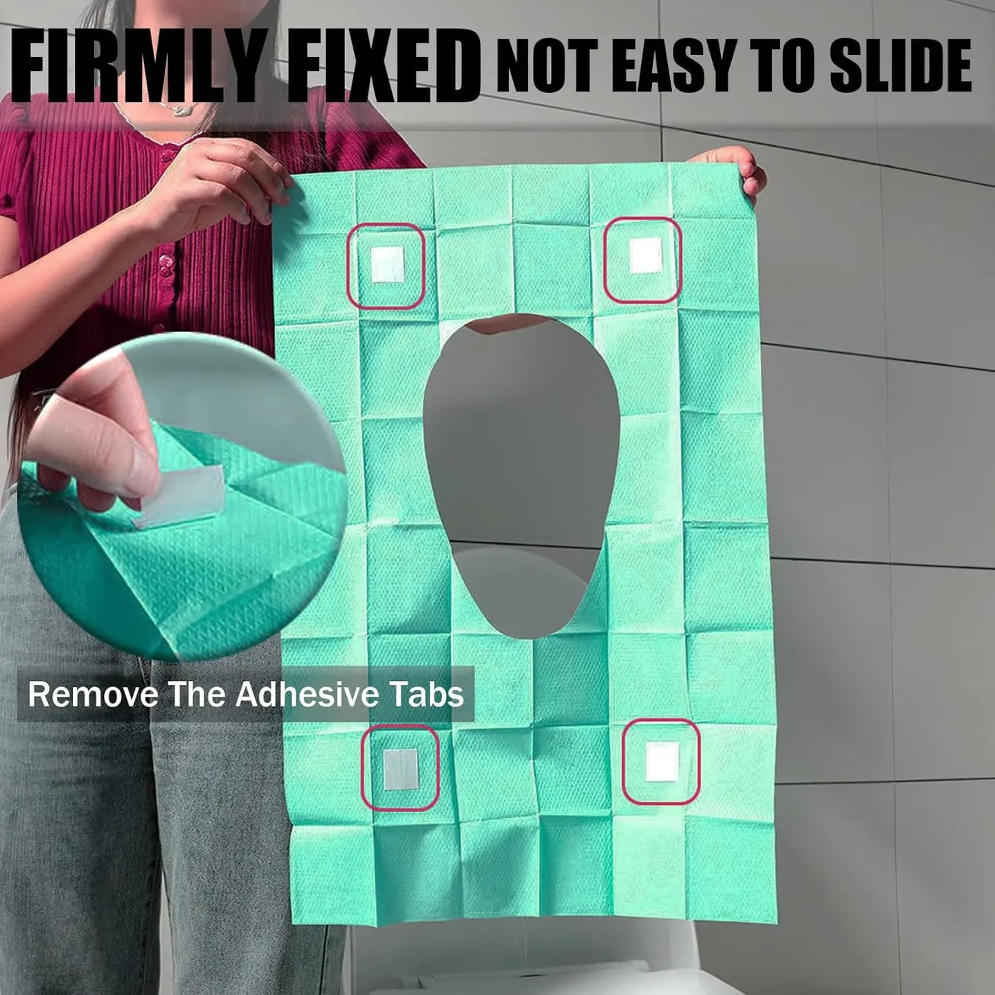 🚽20pcs Disposable Toilet Seat Covers, Toilet Seat Covers Disposable Travel Size 20pcs Disposable Toilet Seat Covers, Gentle Toilet Seat Protectors for Home Bathroom Hotel Salon, Bathroom Accessories, Adults and Kids Room Accessories.