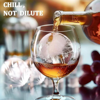 Ice Ball Maker Mold - Set of 3, Round Ice Cube Mold, 2.4 Inch Sphere Ice Cubes for Whiskey, Cocktails, Bourbon