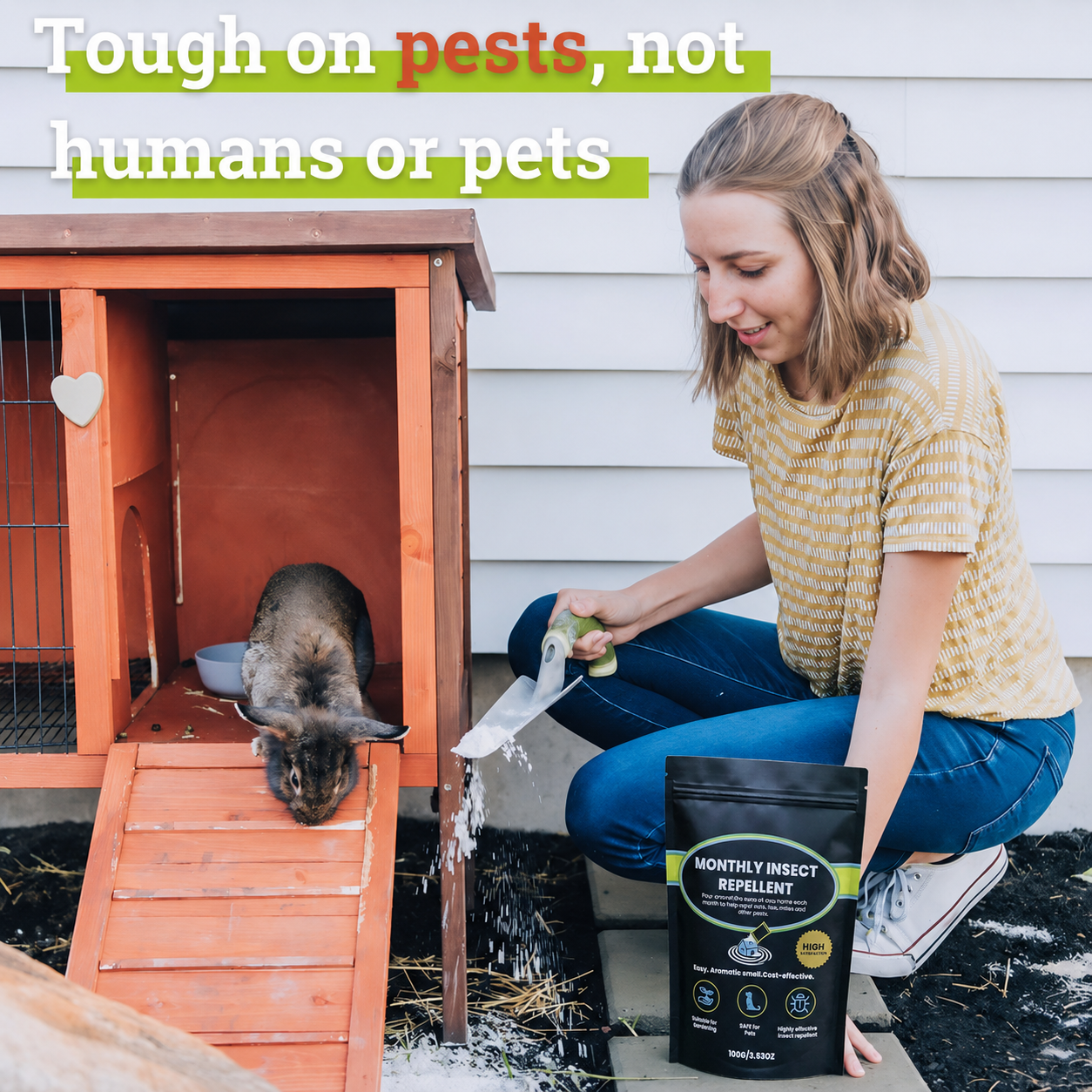 Insect Repellent, Multi-Purpose Pet Friendly Pest Control & Deodorizer for Home, Garden, Yard & Chicken Coop