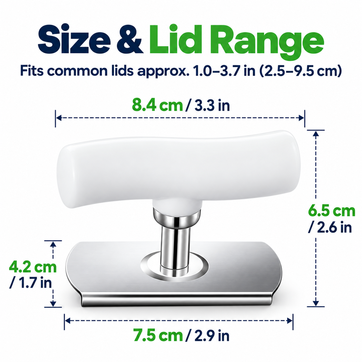 Adjustable Bottle & Jar Opener, Easy-Grip Stainless Steel Kitchen Opening Tool for 1–4 Inch Lids