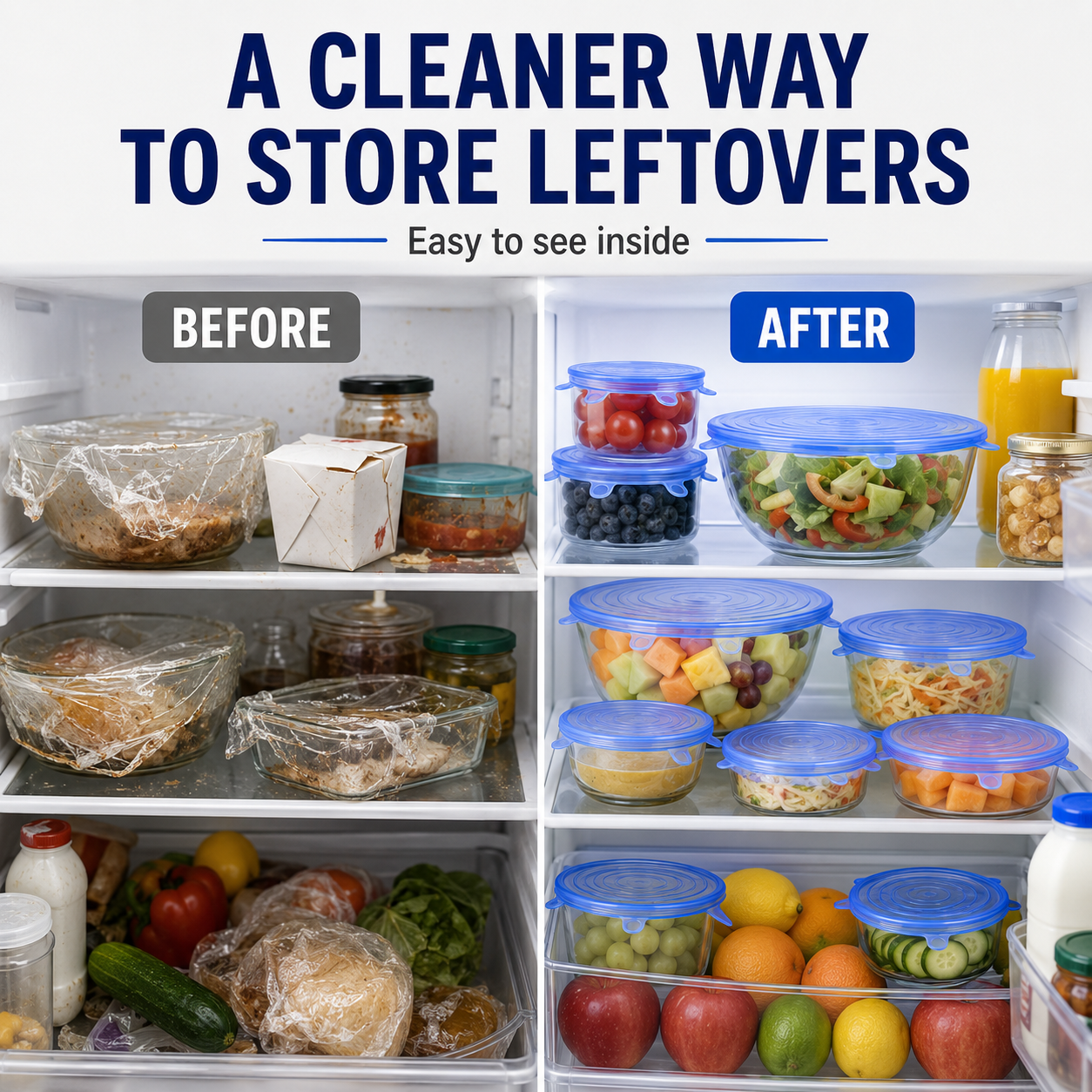[DealsForYouDays] Universal Reusable Silicone Lids – 6-Pack Self-Sealing Food Covers for Various Container Sizes