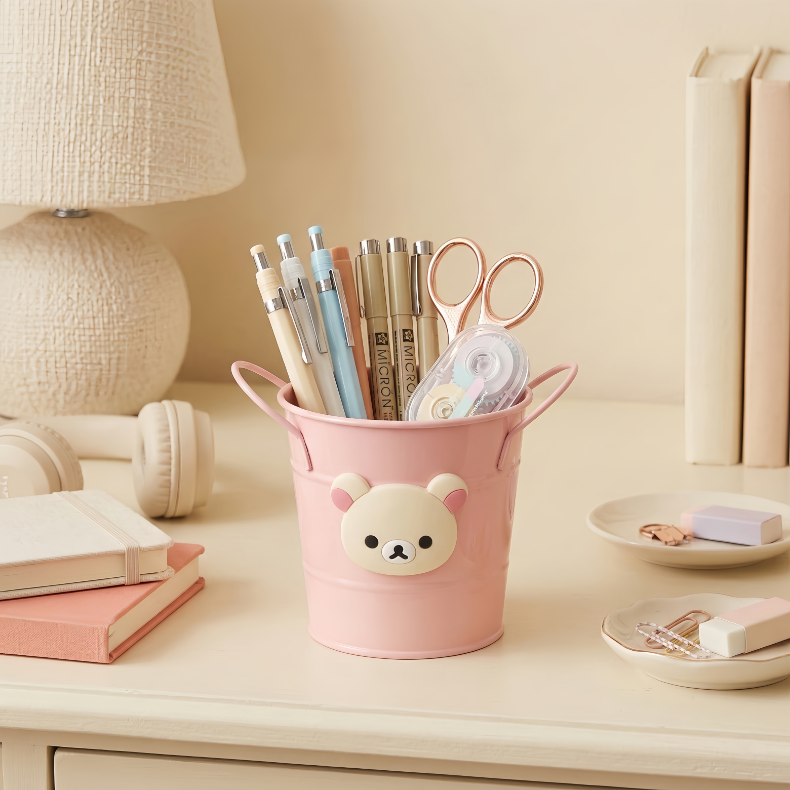 Pink Bucket + Bear