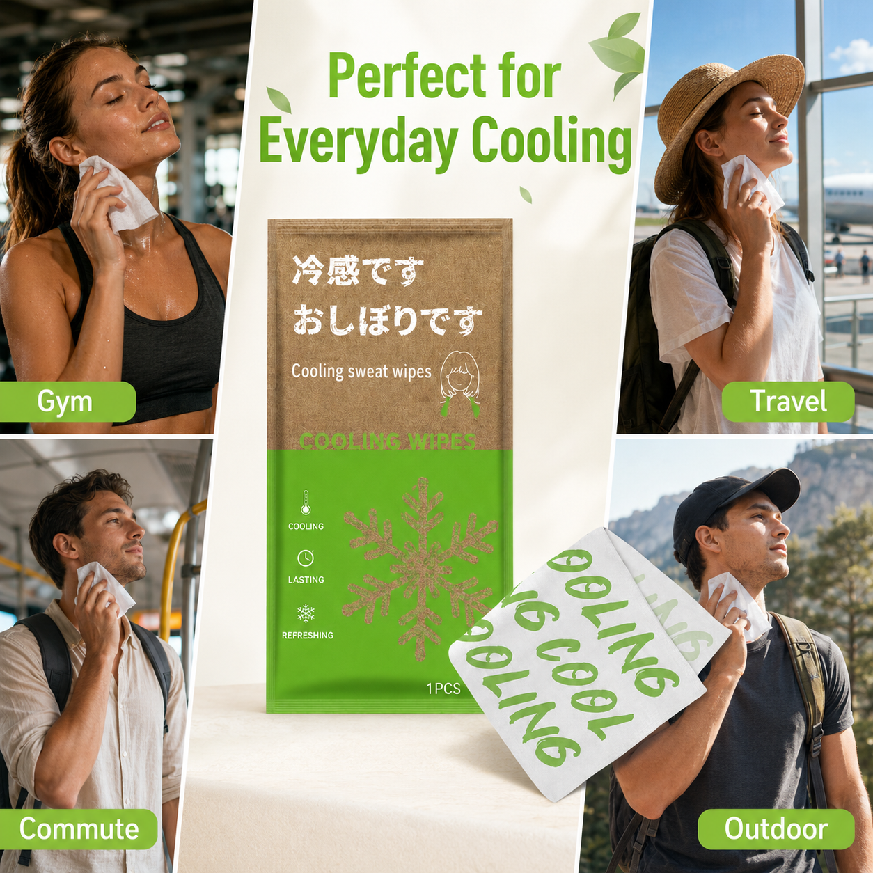 [Summer Launch Special] CoolRush Towel for Hot Weather –Instant & Long-Lasting Cooling for Outdoor Performance, No Rinse Large Cooling Body Wipe, Must Have for Summer Travel, Cruise, Concert, Rave, Lake, Gardening & Daily Use